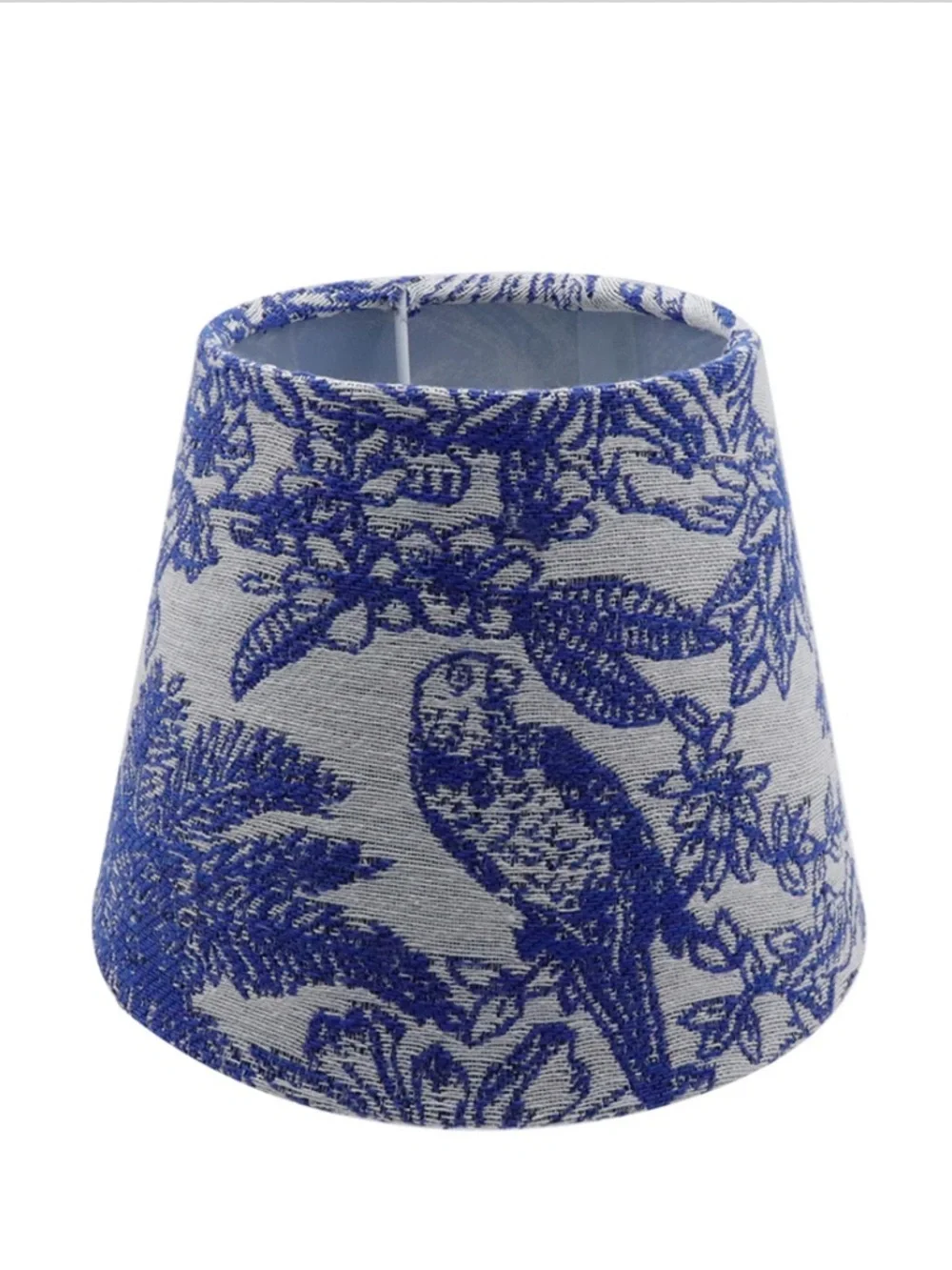 Tropical Embroidered Lampshade - BLUE